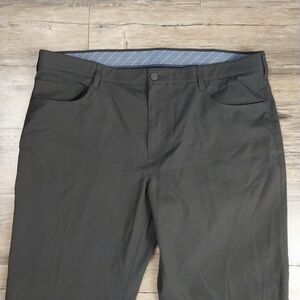 Roundtree & Yorke Performance Work Play Stretch Pants Men Sz 42x32 Black Trouser